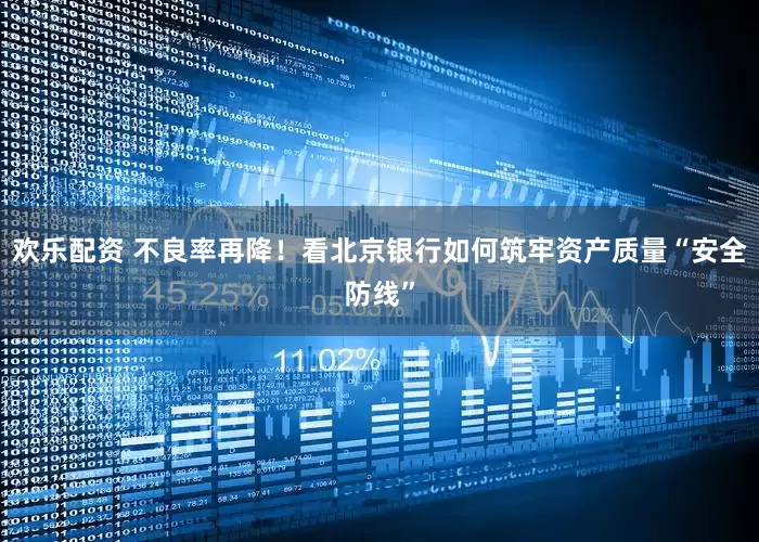 欢乐配资 不良率再降！看北京银行如何筑牢资产质量“安全防线”